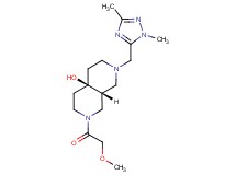 (4aR*,8aR*)-2-[(1,3-dimethyl-1H-1,2,4-triazol-5-yl)methyl]-7-(methoxyacetyl)octahydro-2,7-naphthyridin-4a(2H)-ol