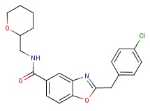 2-(4-chlorobenzyl)-N-(tetrahydro-2H-pyran-2-ylmethyl)-1,3-benzoxazole-5-carboxamide