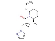 (2R*,6R*)-2-allyl-6-methyl-1-{[1-(1H-pyrazol-1-ylmethyl)cyclopropyl]carbonyl}-1,2,3,6-tetrahydropyridine