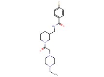 N-({1-[(4-ethyl-1-piperazinyl)acetyl]-3-piperidinyl}methyl)-4-fluorobenzamide