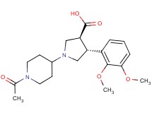 (3S*,4R*)-1-(1-acetylpiperidin-4-yl)-4-(2,3-dimethoxyphenyl)pyrrolidine-3-carboxylic acid