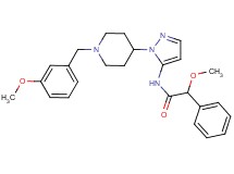 2-methoxy-N-{1-[1-(3-methoxybenzyl)-4-piperidinyl]-1H-pyrazol-5-yl}-2-phenylacetamide