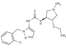 N-[1-(2-chlorobenzyl)-1H-pyrazol-5-yl]-N'-[(3S*,4S*)-4-ethoxy-1-methylpyrrolidin-3-yl]urea