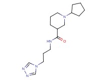 1-cyclopentyl-N-[3-(4H-1,2,4-triazol-4-yl)propyl]-3-piperidinecarboxamide