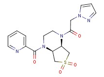 (4aS*,7aR*)-1-(1H-pyrazol-1-ylacetyl)-4-(pyridin-2-ylcarbonyl)octahydrothieno[3,4-b]pyrazine 6,6-dioxide