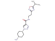 1-(cis-4-aminocyclohexyl)-N-[2-(5-isopropyl-1,2,4-oxadiazol-3-yl)ethyl]-1H-1,2,3-triazole-4-carboxamide