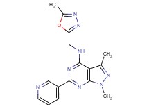 1,3-dimethyl-N-[(5-methyl-1,3,4-oxadiazol-2-yl)methyl]-6-(3-pyridinyl)-1H-pyrazolo[3,4-d]pyrimidin-4-amine