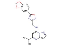 N-{[5-(1,3-benzodioxol-5-yl)-1,2,4-oxadiazol-3-yl]methyl}-5-isopropylpyrazolo[1,5-a]pyrimidin-7-amine