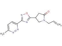 1-allyl-4-[3-(6-methyl-3-pyridazinyl)-1,2,4-oxadiazol-5-yl]-2-pyrrolidinone