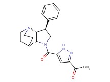 1-(5-{[(2R*,3S*,6R*)-3-phenyl-1,5-diazatricyclo[5.2.2.0~2,6~]undec-5-yl]carbonyl}-1H-pyrazol-3-yl)ethanone