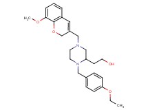 2-{1-(4-ethoxybenzyl)-4-[(8-methoxy-2H-chromen-3-yl)methyl]-2-piperazinyl}ethanol
