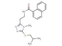 N-{2-[5-(isobutylthio)-4-methyl-4H-1,2,4-triazol-3-yl]ethyl}-1-naphthamide