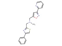 N-methyl-1-(4-phenyl-1,3-thiazol-2-yl)-N-[(3-pyridin-2-ylisoxazol-5-yl)methyl]methanamine