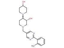 (3'R*,4'R*)-1'-{[2-(2-methylphenyl)-5-pyrimidinyl]methyl}-1,4'-bipiperidine-3',4-diol