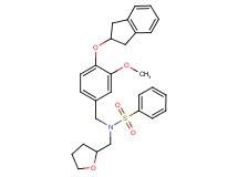 N-[4-(2,3-dihydro-1H-inden-2-yloxy)-3-methoxybenzyl]-N-(tetrahydro-2-furanylmethyl)benzenesulfonamide