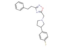5-{[3-(4-fluorophenyl)-1-pyrrolidinyl]methyl}-3-(2-phenylethyl)-1,2,4-oxadiazole