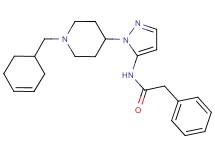 N-{1-[1-(3-cyclohexen-1-ylmethyl)-4-piperidinyl]-1H-pyrazol-5-yl}-2-phenylacetamide