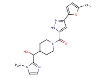 (1-{[3-(5-methyl-2-furyl)-1H-pyrazol-5-yl]carbonyl}-4-piperidinyl)(1-methyl-1H-imidazol-2-yl)methanol