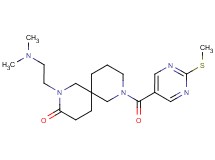 2-[2-(dimethylamino)ethyl]-8-{[2-(methylthio)pyrimidin-5-yl]carbonyl}-2,8-diazaspiro[5.5]undecan-3-one