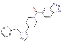 5-({4-[1-(pyridin-2-ylmethyl)-1H-imidazol-2-yl]piperidin-1-yl}carbonyl)-1H-1,2,3-benzotriazole