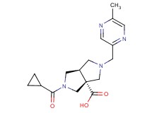 (3aR*,6aR*)-2-(cyclopropylcarbonyl)-5-[(5-methylpyrazin-2-yl)methyl]hexahydropyrrolo[3,4-c]pyrrole-3a(1H)-carboxylic acid