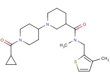 1'-(cyclopropylcarbonyl)-N-methyl-N-[(3-methyl-2-thienyl)methyl]-1,4'-bipiperidine-3-carboxamide