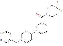 3-[(4,4-difluoropiperidin-1-yl)carbonyl]-1'-(pyridin-3-ylmethyl)-1,4'-bipiperidine