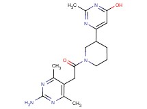 6-{1-[(2-amino-4,6-dimethyl-5-pyrimidinyl)acetyl]-3-piperidinyl}-2-methyl-4-pyrimidinol