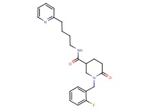 1-(2-fluorobenzyl)-6-oxo-N-[4-(2-pyridinyl)butyl]-3-piperidinecarboxamide