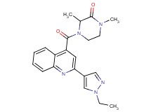 4-{[2-(1-ethyl-1H-pyrazol-4-yl)quinolin-4-yl]carbonyl}-1,3-dimethylpiperazin-2-one
