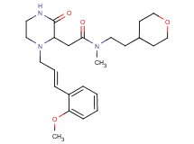 2-{1-[(2E)-3-(2-methoxyphenyl)-2-propen-1-yl]-3-oxo-2-piperazinyl}-N-methyl-N-[2-(tetrahydro-2H-pyran-4-yl)ethyl]acetamide