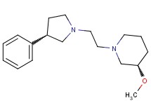 3-methoxy-1-[2-(3-phenyl-1-pyrrolidinyl)ethyl]piperidine bis(trifluoroacetate)