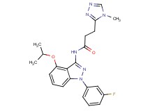 N-[1-(3-fluorophenyl)-4-isopropoxy-1H-indazol-3-yl]-3-(4-methyl-4H-1,2,4-triazol-3-yl)propanamide