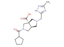 (3aS*,6aS*)-2-(cyclopentylcarbonyl)-5-[(3-methyl-1H-1,2,4-triazol-5-yl)methyl]hexahydropyrrolo[3,4-c]pyrrole-3a(1H)-carboxylic acid