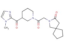 2-(2-{3-[(1-methyl-1H-imidazol-2-yl)carbonyl]-1-piperidinyl}-2-oxoethyl)-2-azaspiro[4.4]nonan-3-one