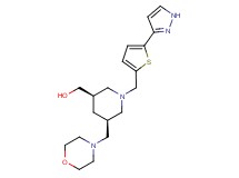 ((3R*,5R*)-5-(morpholin-4-ylmethyl)-1-{[5-(1H-pyrazol-3-yl)-2-thienyl]methyl}piperidin-3-yl)methanol