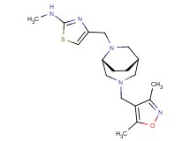 4-({(1S*,5R*)-3-[(3,5-dimethyl-4-isoxazolyl)methyl]-3,6-diazabicyclo[3.2.2]non-6-yl}methyl)-N-methyl-1,3-thiazol-2-amine