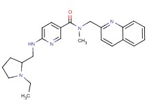 6-{[(1-ethyl-2-pyrrolidinyl)methyl]amino}-N-methyl-N-(2-quinolinylmethyl)nicotinamide