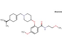 2-[(1-{[(4S)-4-isopropenyl-1-cyclohexen-1-yl]methyl}-4-piperidinyl)oxy]-4-methoxy-N-(2-methoxyethyl)benzamide