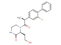 4-[2-(2-fluoro-4-biphenylyl)propanoyl]-3-(2-hydroxyethyl)-2-piperazinone