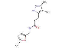 3-(3,4-dimethyl-1H-pyrazol-5-yl)-N-[(5-methyl-2-furyl)methyl]propanamide trifluoroacetate