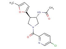 N-[(3S*,4R*)-1-[(5-chloro-2-pyridinyl)carbonyl]-4-(5-methyl-2-furyl)-3-pyrrolidinyl]acetamide
