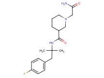 1-(2-amino-2-oxoethyl)-N-[2-(4-fluorophenyl)-1,1-dimethylethyl]piperidine-3-carboxamide