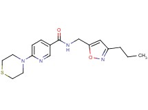 N-[(3-propyl-5-isoxazolyl)methyl]-6-(4-thiomorpholinyl)nicotinamide