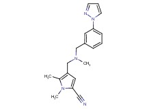 1,5-dimethyl-4-({methyl[3-(1H-pyrazol-1-yl)benzyl]amino}methyl)-1H-pyrrole-2-carbonitrile