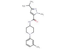 3-isopropyl-1-methyl-N-[1-(3-methylphenyl)-4-piperidinyl]-1H-pyrazole-5-carboxamide