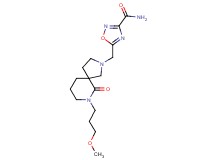 5-{[7-(3-methoxypropyl)-6-oxo-2,7-diazaspiro[4.5]dec-2-yl]methyl}-1,2,4-oxadiazole-3-carboxamide