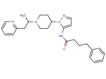 N-(1-{1-[1-methyl-2-(2-pyridinyl)ethyl]-4-piperidinyl}-1H-pyrazol-5-yl)-4-phenylbutanamide