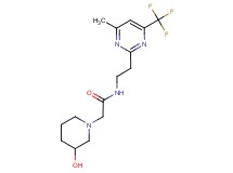 2-(3-hydroxypiperidin-1-yl)-N-{2-[4-methyl-6-(trifluoromethyl)pyrimidin-2-yl]ethyl}acetamide