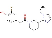 4-{2-[3-(1-ethyl-1H-imidazol-2-yl)-1-piperidinyl]-2-oxoethyl}-2-fluorophenol